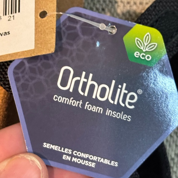 TOMS Women’s Diana Black Canvas Buckle Wedge Size 7 - Picture 7 of 9